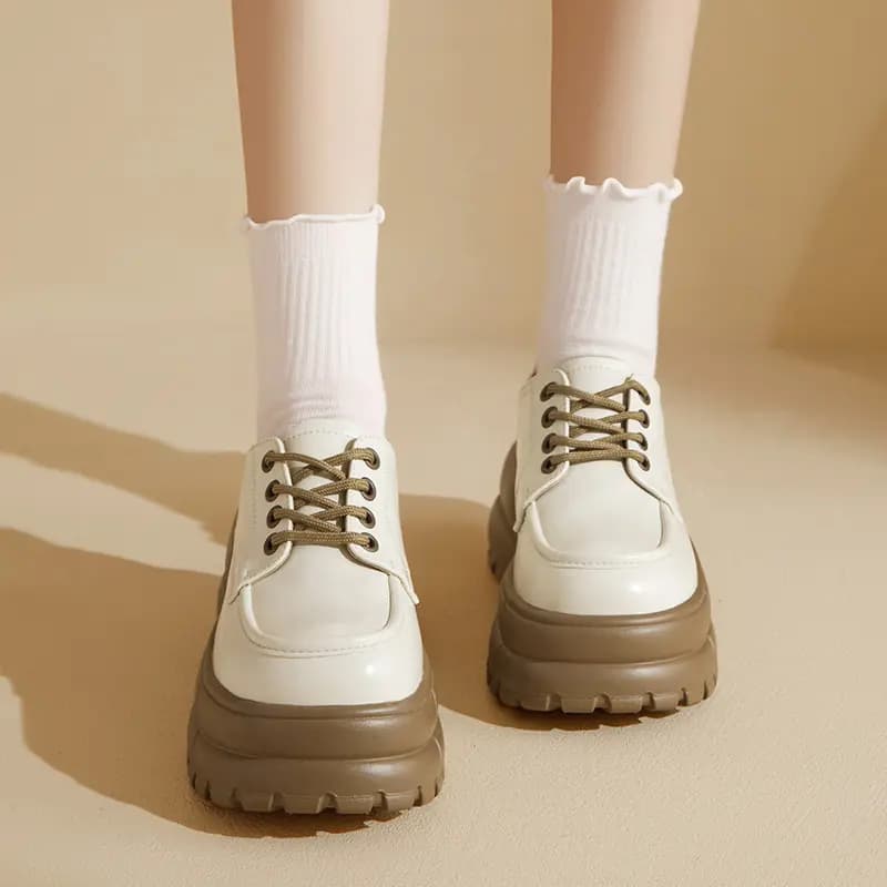 AGSDON Loafer Qadın Qara/Bej 5