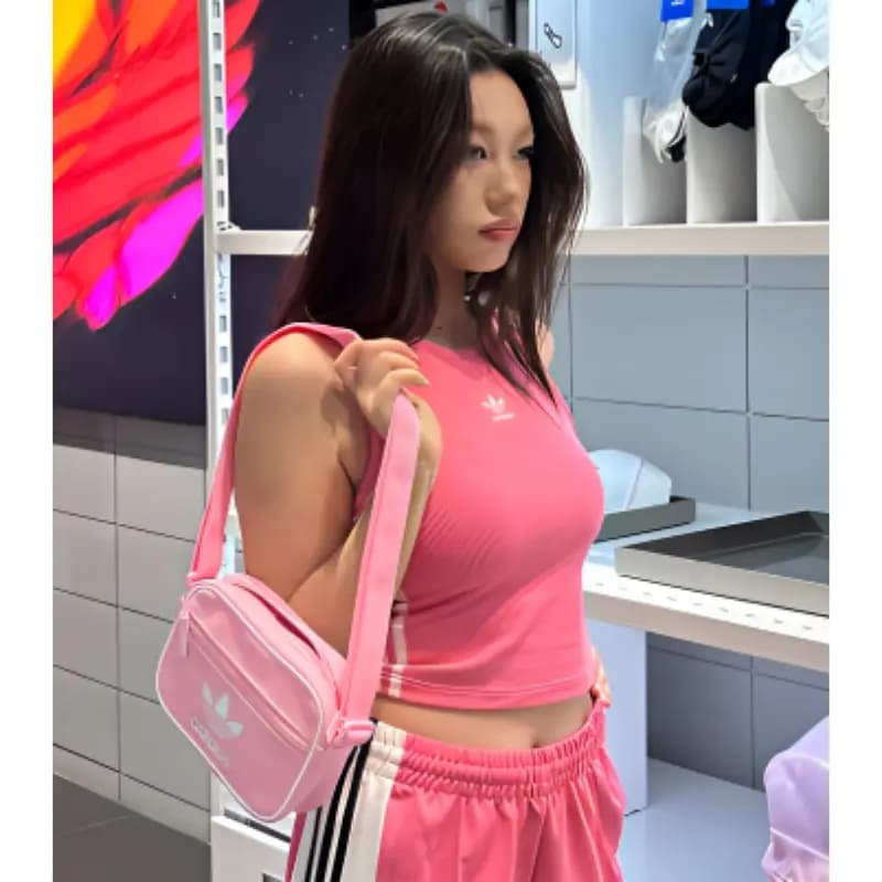 adidas Originals 3 Stripes Qadın Mayka Açıq Qızılgül 5