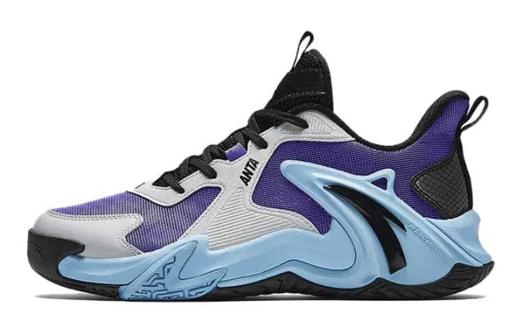 Antakids Airspace Low-Top Uşaq Basketbol Ayaqqabısı Ağ/Bənövşəyi/Qara