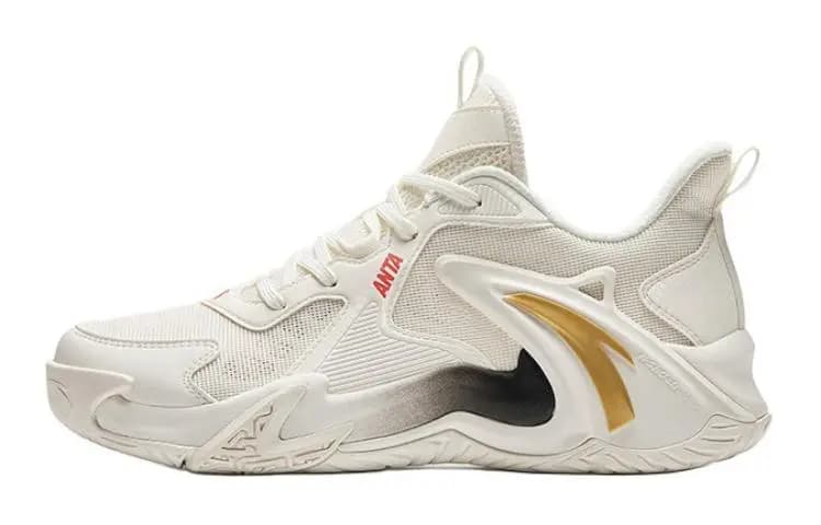 Anta Kids Kongyu Cushioning Lightweight Low-Top Kids Basketball Shoes White