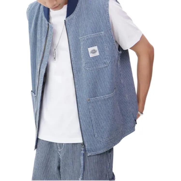 Dickies Ribbed Collar Casual Workwear Vest Men's 6