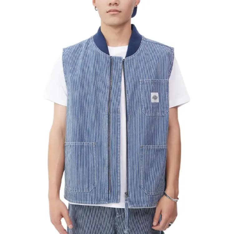 Dickies Ribbed Collar Casual Workwear Vest Men's 5