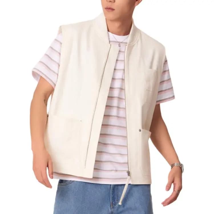 Dickies Ribbed Collar Casual Workwear Vest Men's 3