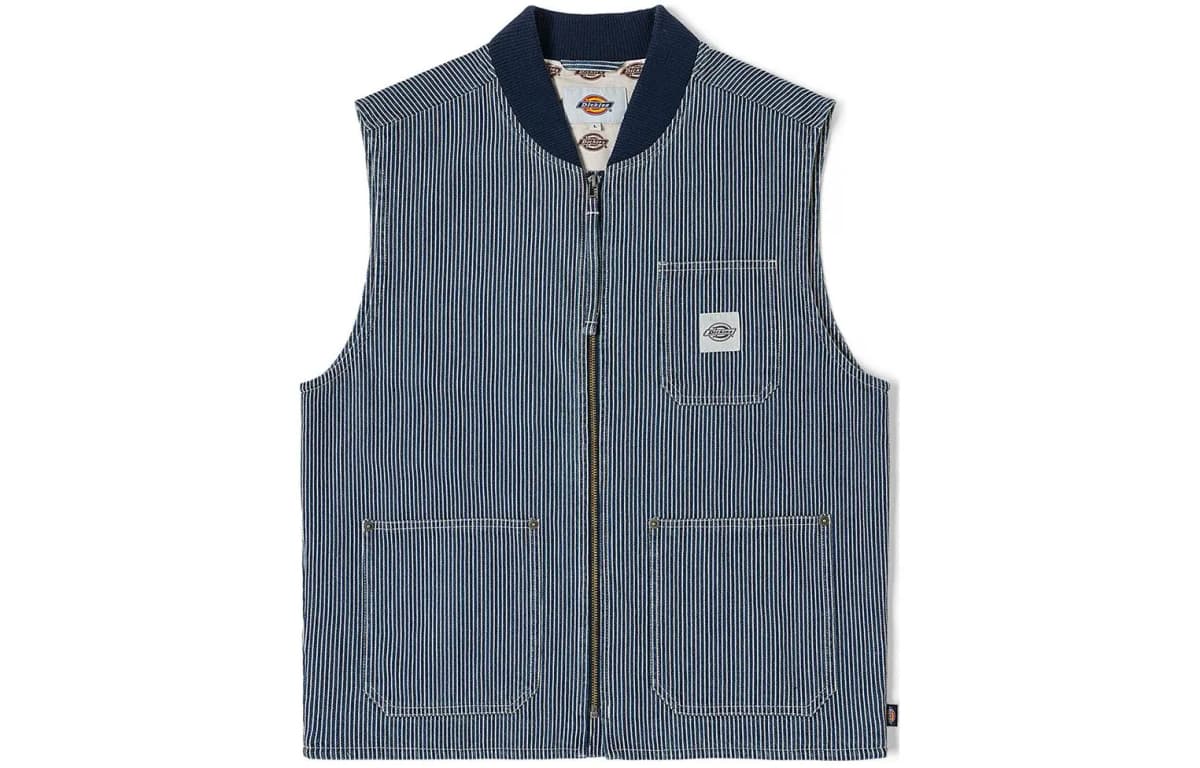 Dickies Ribbed Collar Casual Workwear Vest Men's 4