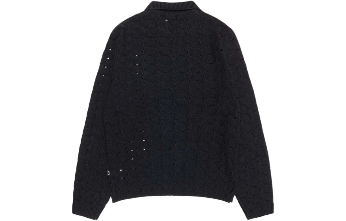Stussy SS24 OPEN KNIT COLLARED SWEATER Knitwear Men's 12