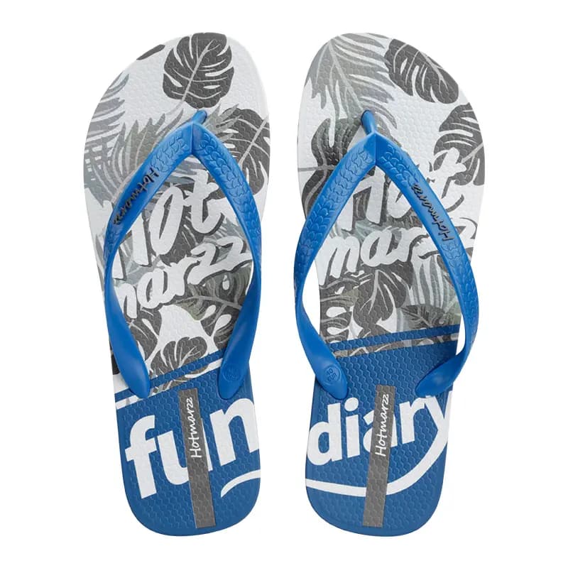HOTMARZZ Chinese Trend Print Fashion Breathable Comfortable Beach Flat Anti-Slip Travel Lightweight Wear-Resistant Flip Flops Men's 5