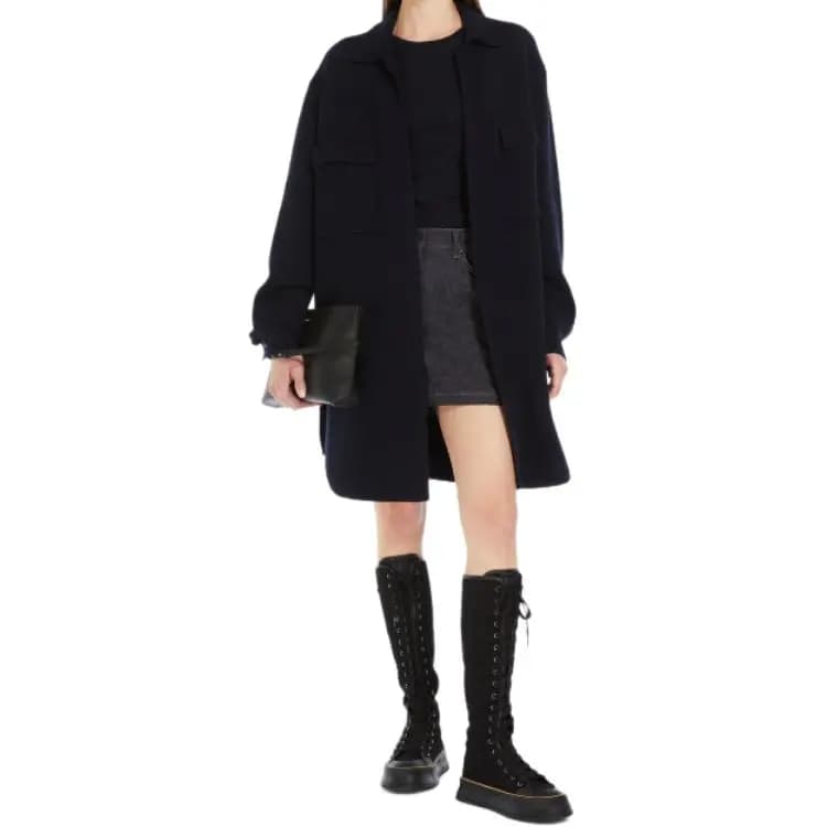 MaxMara Logo Embroidered Denim Ətək 2