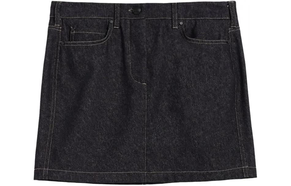 MaxMara Logo Embroidered Denim Skirt