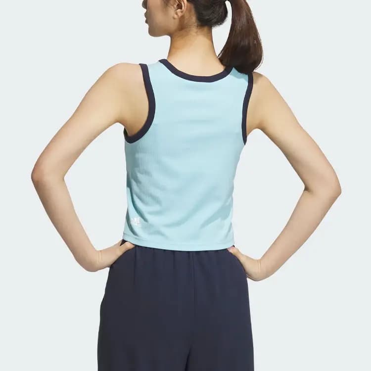 Adidas Logo Tank Top Sport Vests Women's Blessing Blue 3