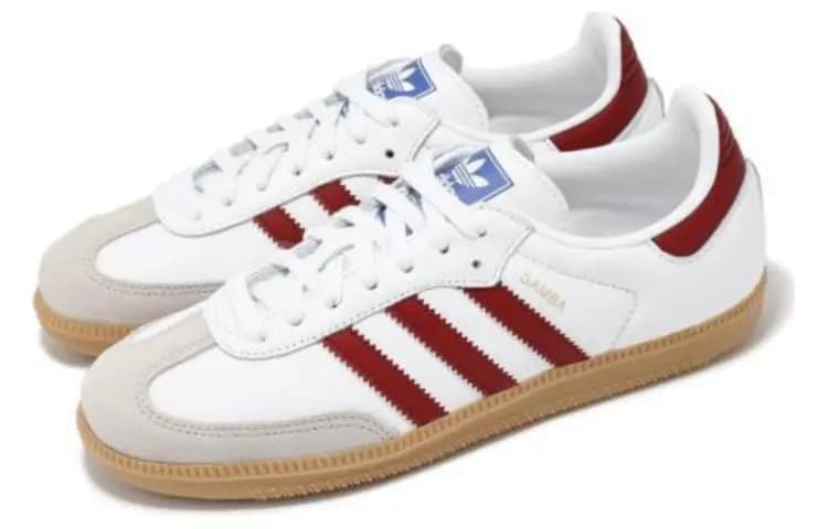 Adidas Originals Samba OG Ayaqqabı Ağ/Bordo 3