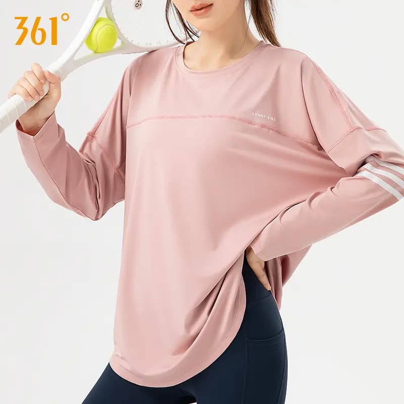 361° City Park Series Solid Color Long Sleeve Pullover Fitness Top Women's 10
