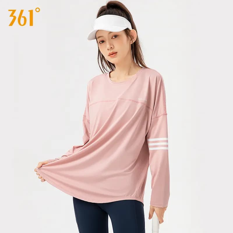 361° City Park Series Solid Color Long Sleeve Pullover Fitness Top Women's 8