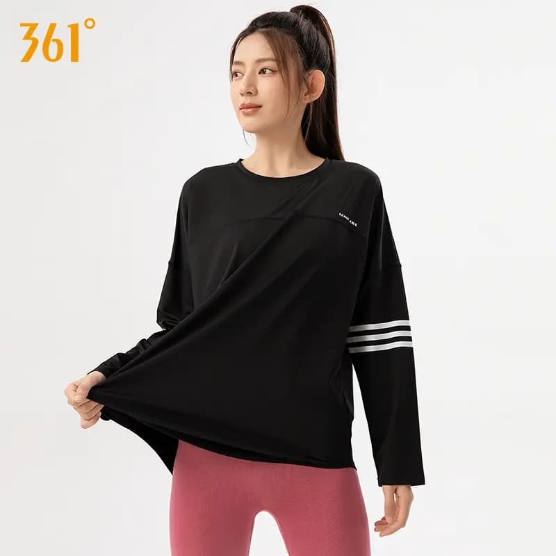 361° City Park Series Solid Color Long Sleeve Pullover Fitness Top Women's 5