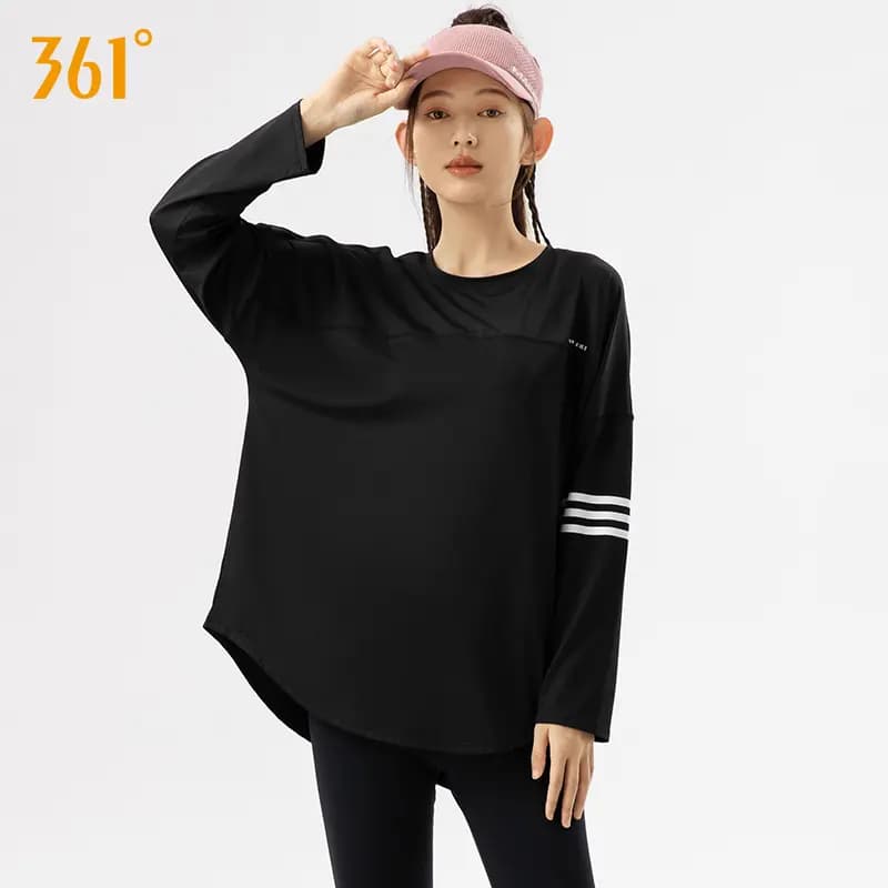 361° City Park Series Solid Color Long Sleeve Pullover Fitness Top Women's 3