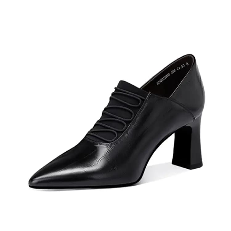 JESSICA SOPHIA Chunky Heel High Heels 6.5cm Women's 3
