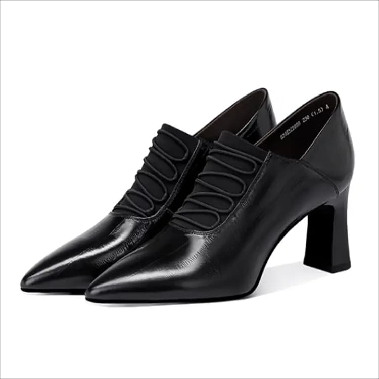 JESSICA SOPHIA Chunky Heel High Heels 6.5cm Women's 5