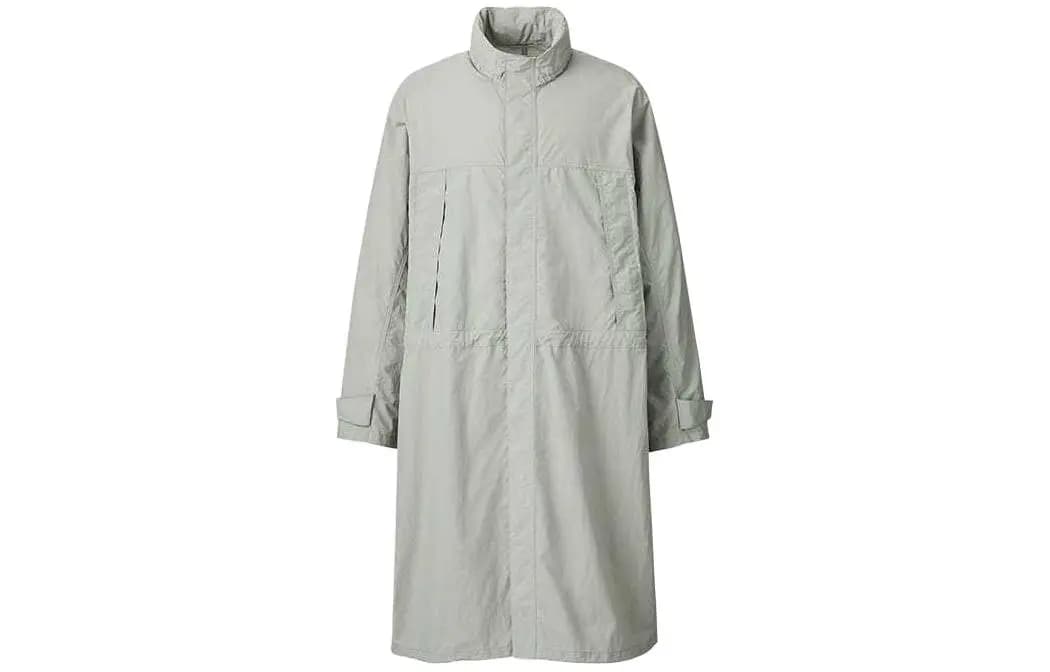 UNIQLO Trench Coat Kişi Boz/Yaşıl