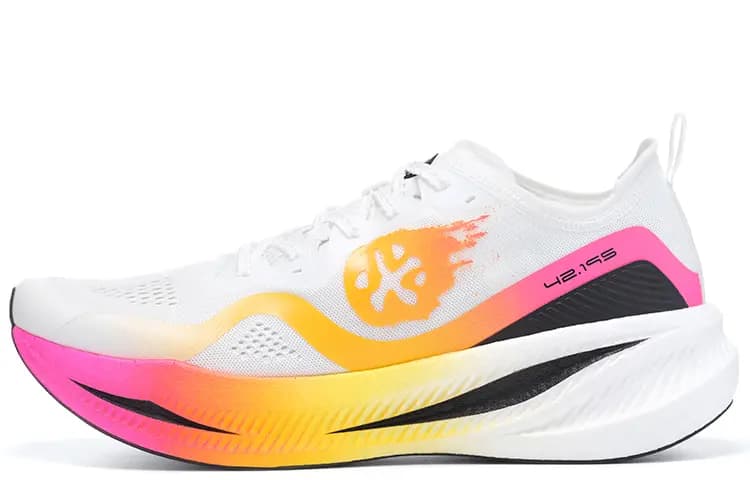 BMAI Carbon FLY Running Shoes Men Low Top White/Blue/Pink