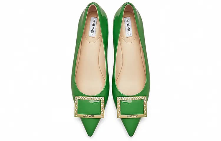NINE WEST Pointed Toe Buckle Pumps 6sm Qadın 13