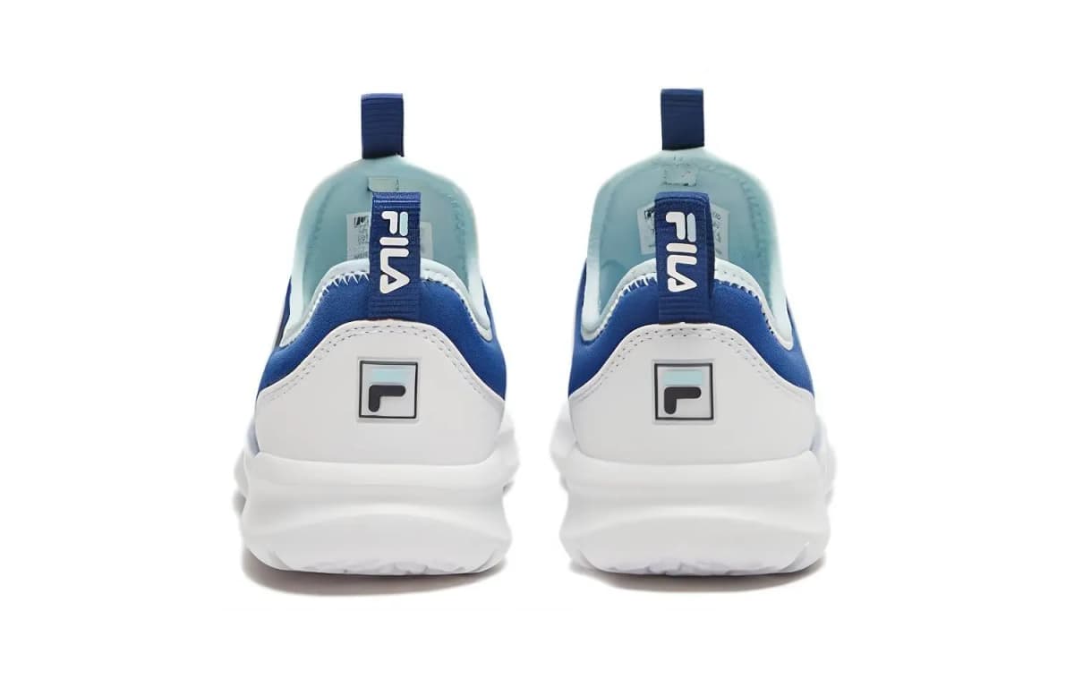 Kids FILA KIDS Anti-Slip Wear-Resistant Training Shoes White/Blue 4