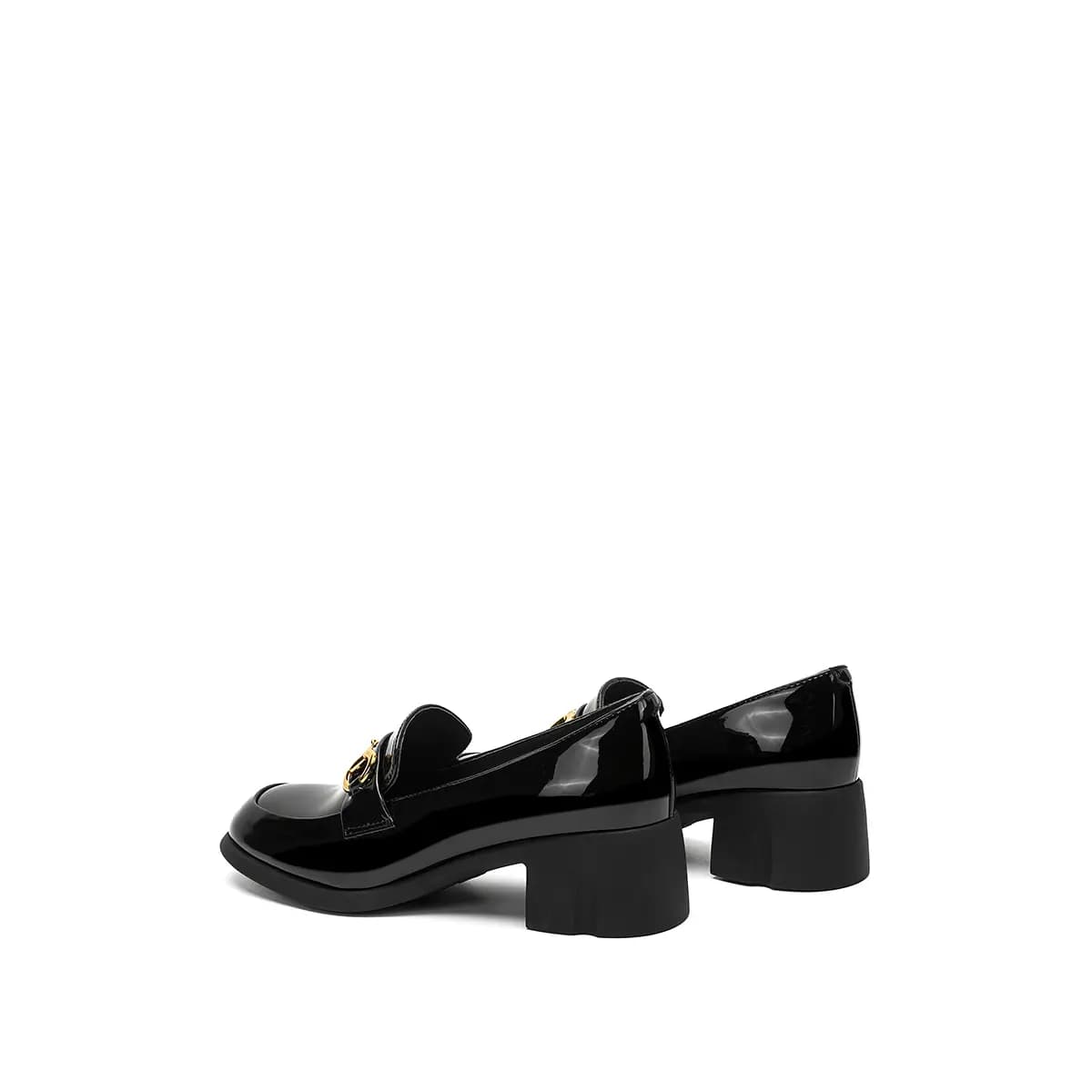 ELLE Synthetic Leather Retro British Lightweight Classic Loafers 4.5cm Women's 9