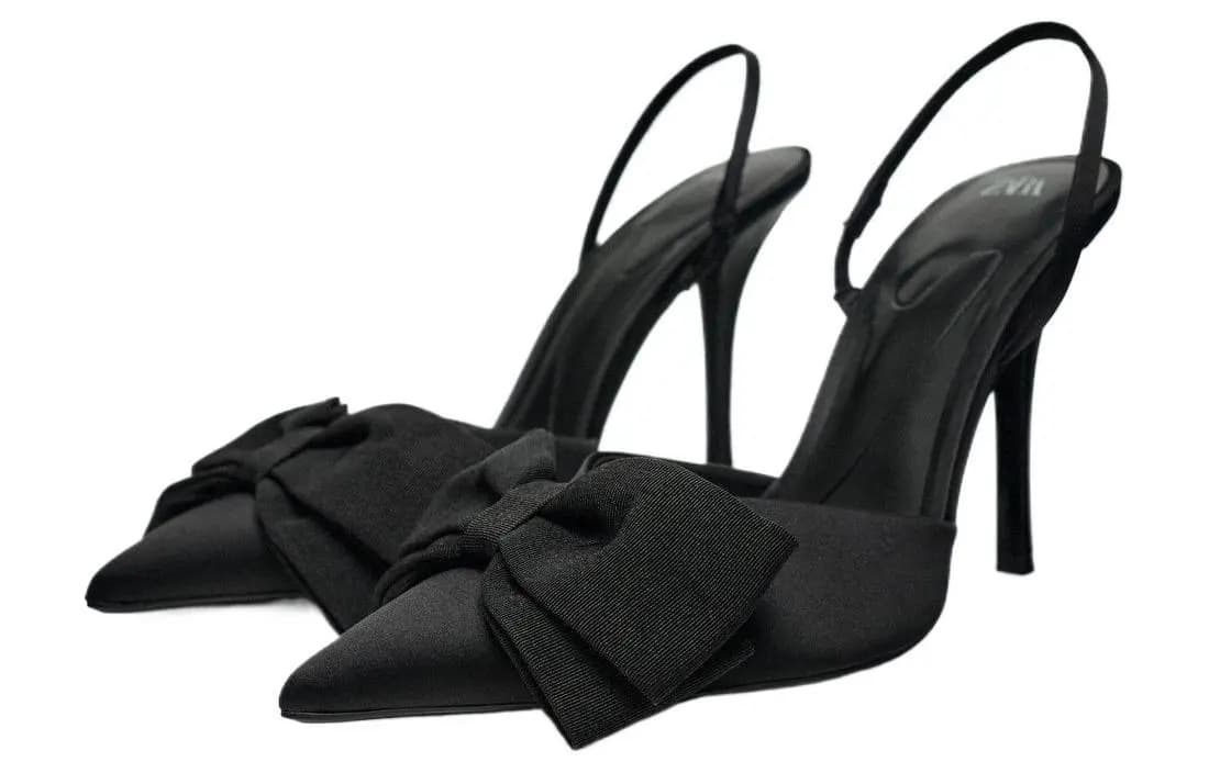 ZARA 10 sm Hündürdaban Ayaqqabı Qadın Qara 2