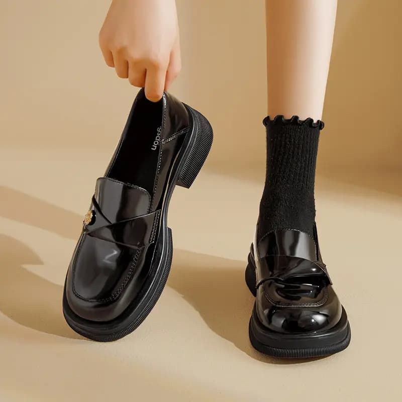 AGSDON Qadın Loafer Qara 5