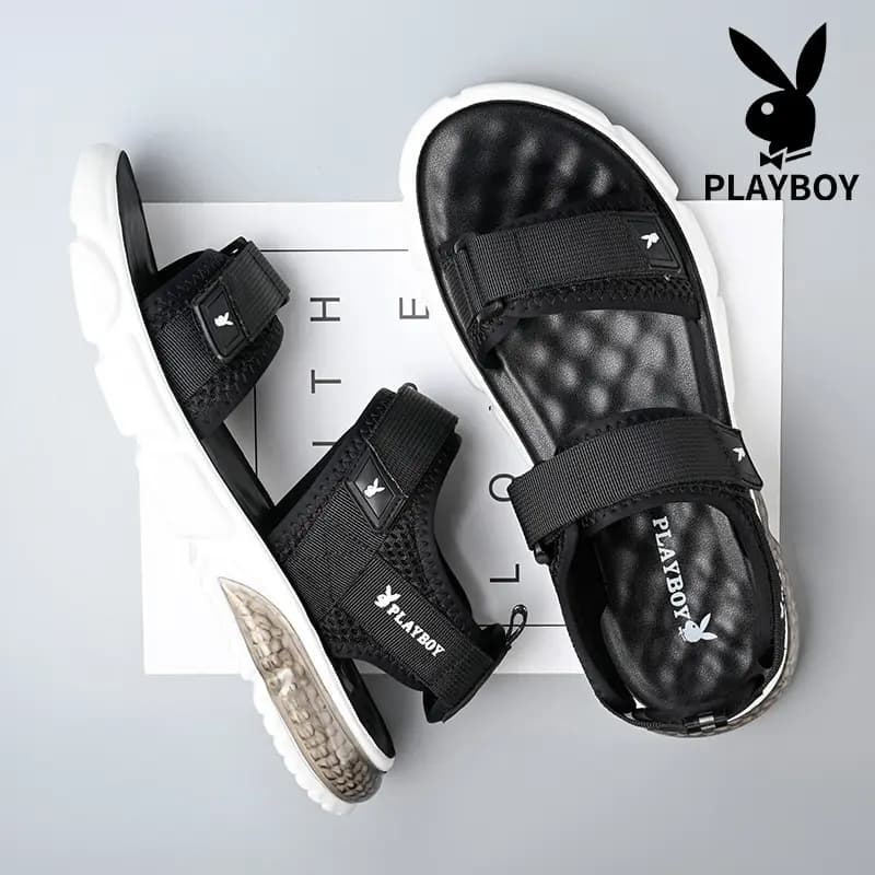Playboy Kişi Çimərlik Sandalları Qara 25