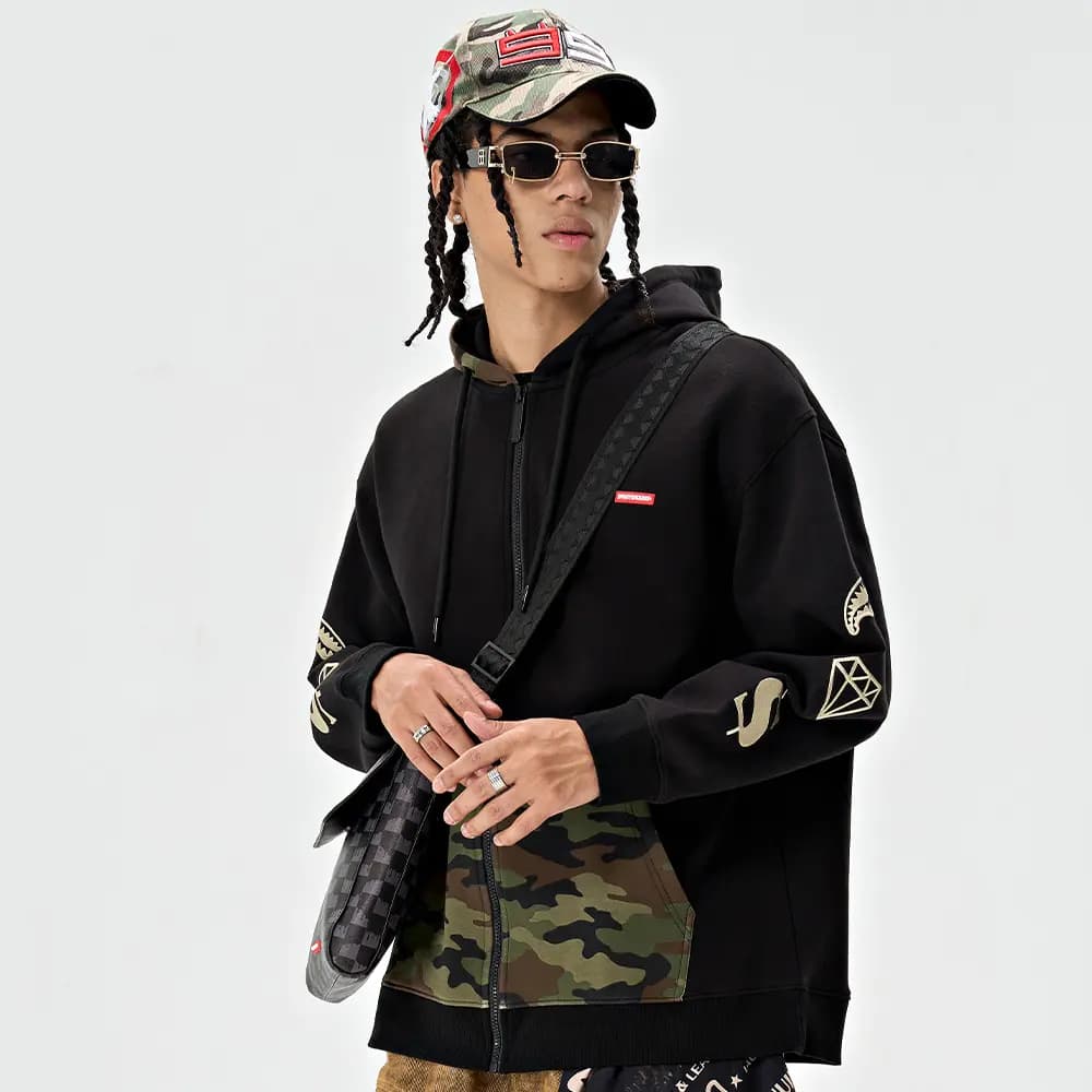SPRAYGROUND Fermuarlı Unisex Sweatshirt 4