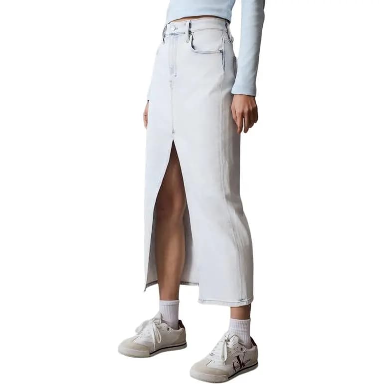 CK/Calvin Klein Qadın Vintage Denim Ətək Açıq Mavi 2