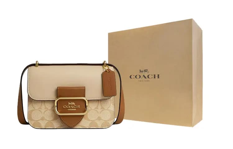 COACH MorganSquare Çiyin və Crossbody Çantası Qadın Xaki 6