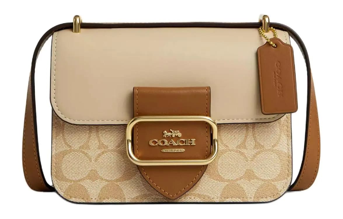 COACH MorganSquare Çiyin və Crossbody Çantası Qadın Xaki