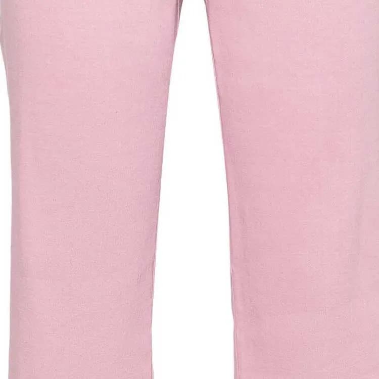 PINKO SS24 Solid Mid-Rise Flare Trousers Women's Rose Pink 5