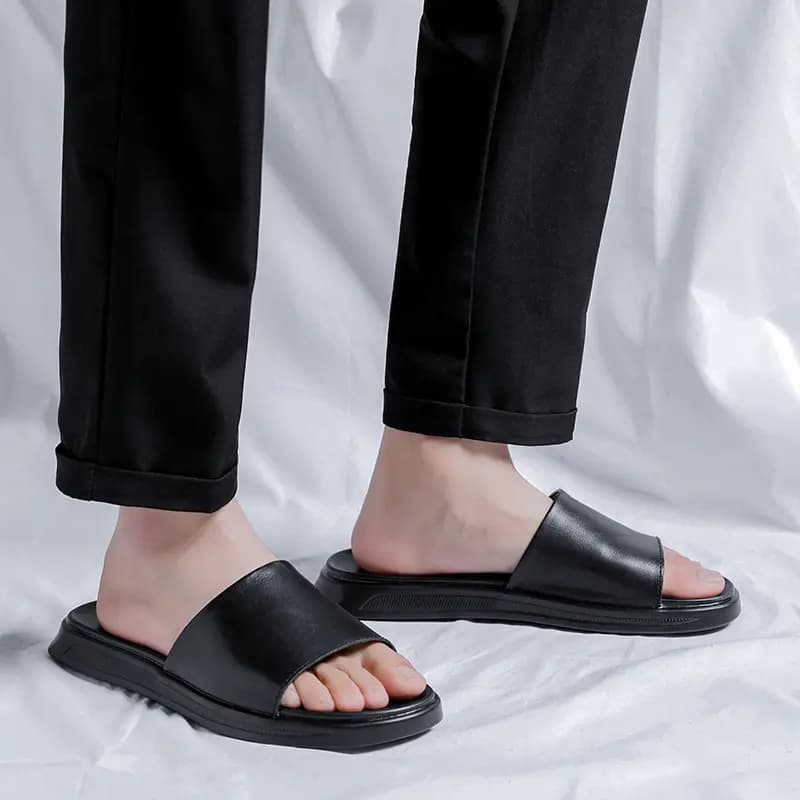 V ZERO FIVE Strap Sandals Men's Black 4