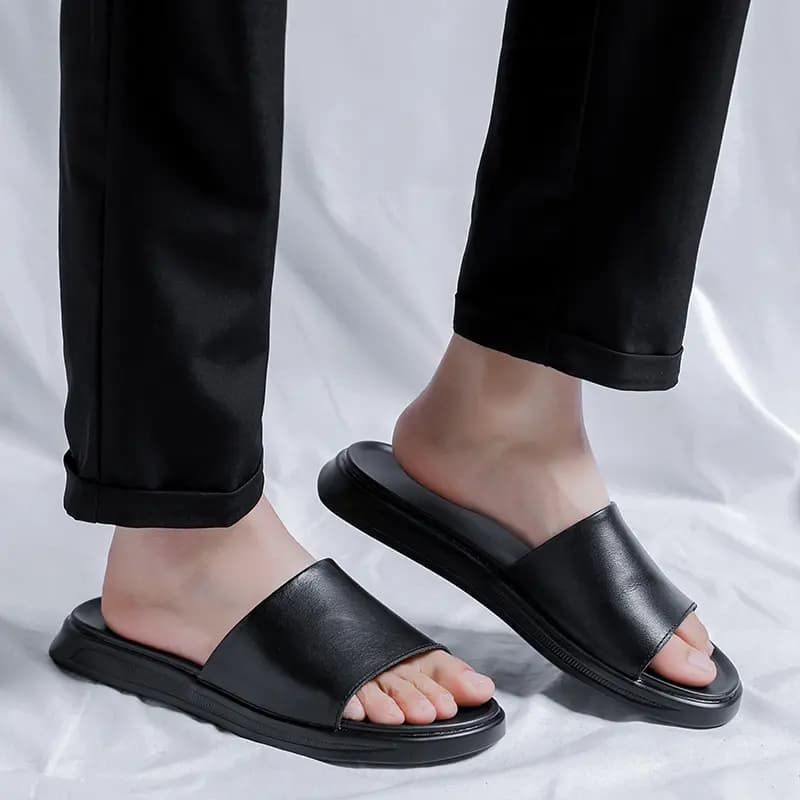 V ZERO FIVE Strap Sandals Men's Black 5