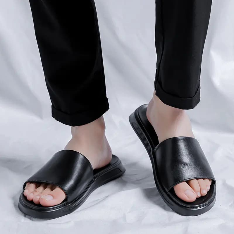 V ZERO FIVE Strap Sandals Men's Black 6