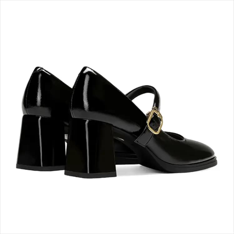 JESSICA SOPHIA Chunky Heel Mary Jane Shoes 6cm Women's 10