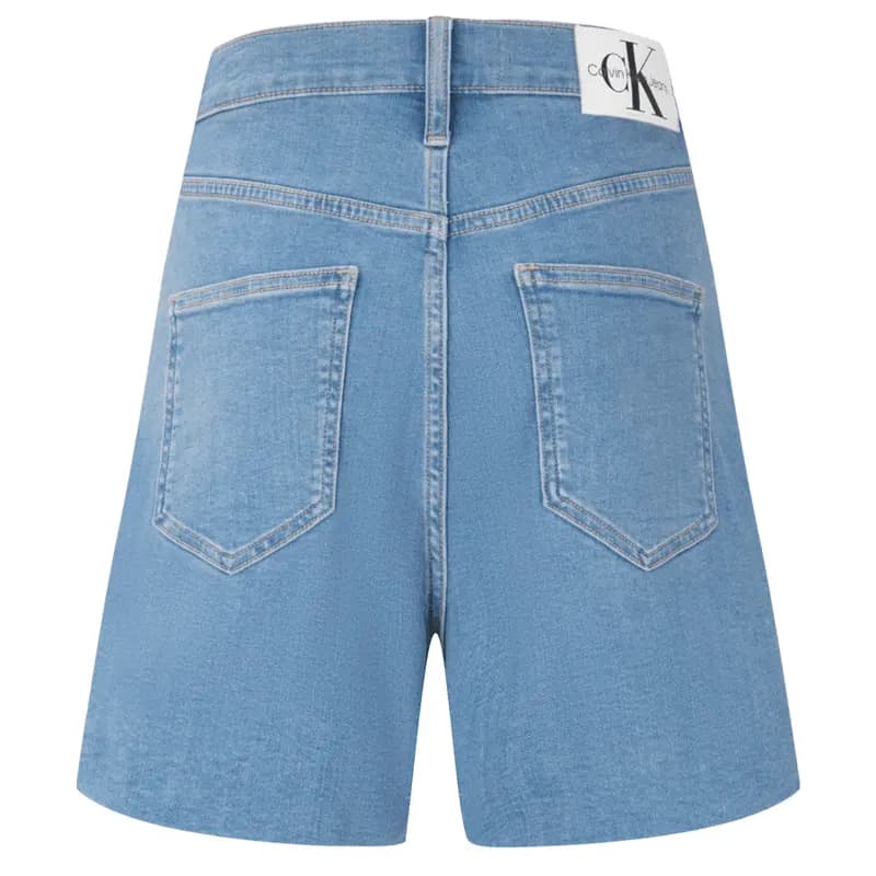 CALVIN KLEIN Qadın Denim Şortu Açıq Göy 2