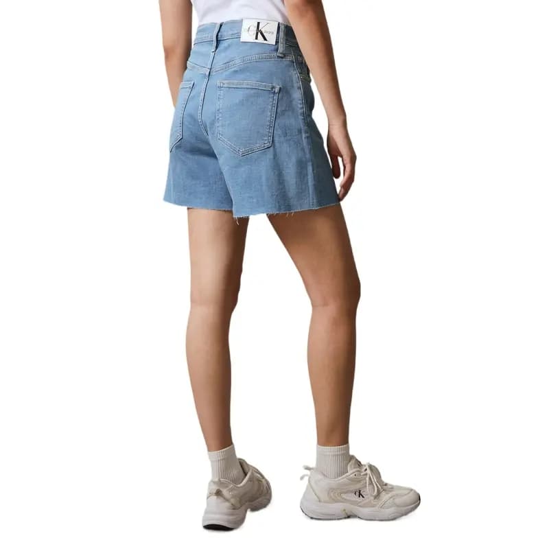 CALVIN KLEIN Qadın Denim Şortu Açıq Göy 5