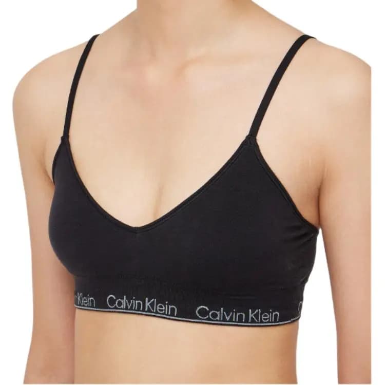 CALVIN KLEIN Letter Logo Qadın Büstqalteri Qara 2