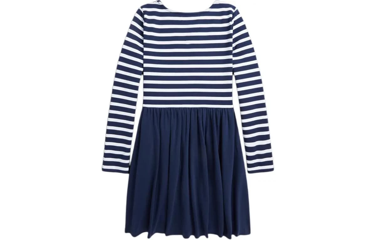 Polo Ralph Lauren SS24 Uşaq Zolaqlı Don Göy 2