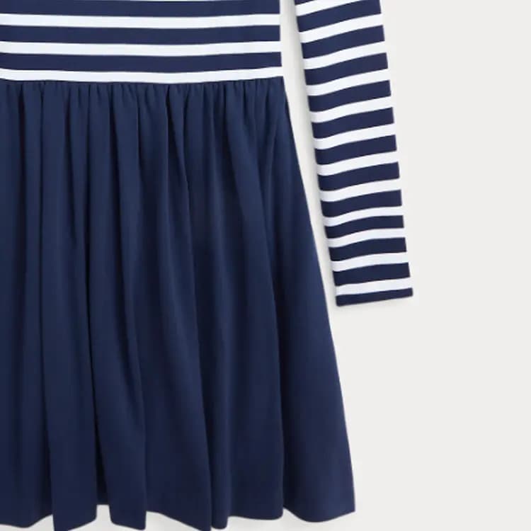 Polo Ralph Lauren SS24 Uşaq Zolaqlı Don Göy 5
