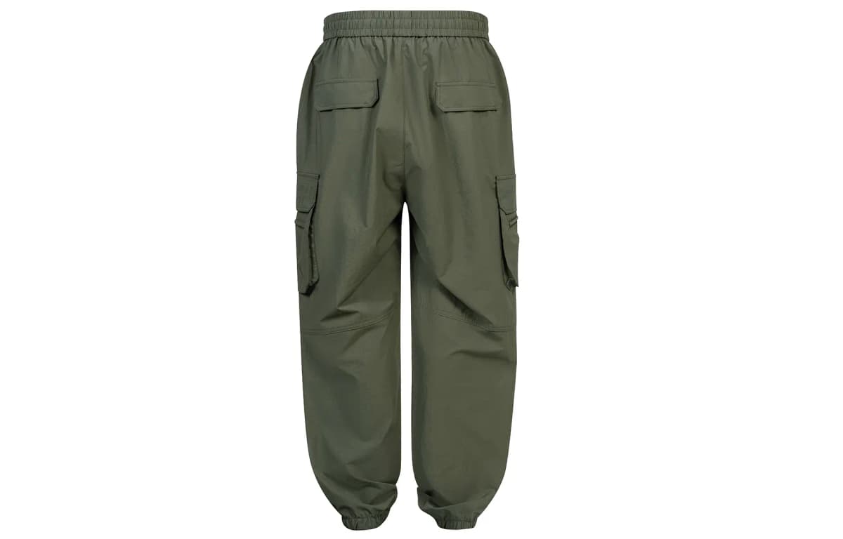 Jeep Summer Thin American Classic Vintage Solid Color Straight Elastic Waist Pocket Cargo Pants Men's 9