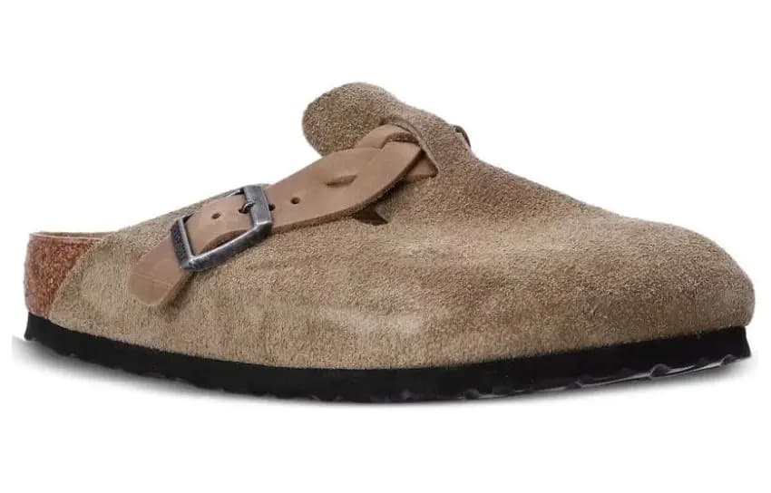 Birkenstock Boston Braided Suede Leather Qadın Sandaleti 'Taupe' 3