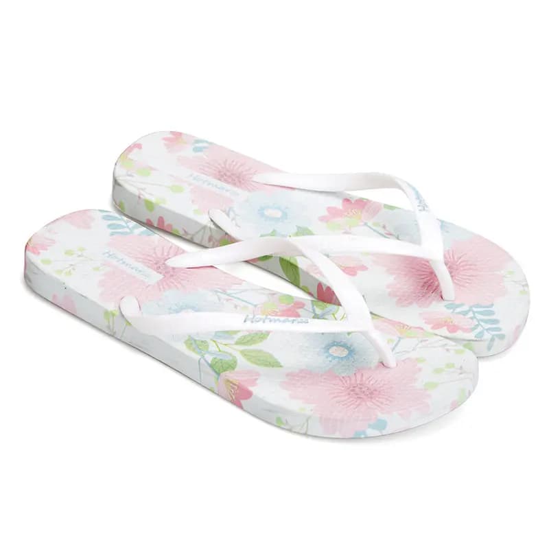 HOTMARZZ Chinese Street Print Fashion Trendy Breathable Comfortable Travel Flat Non-Slip Beach Seaside Lightweight Wear-Resistant Flip Flops Women's 5