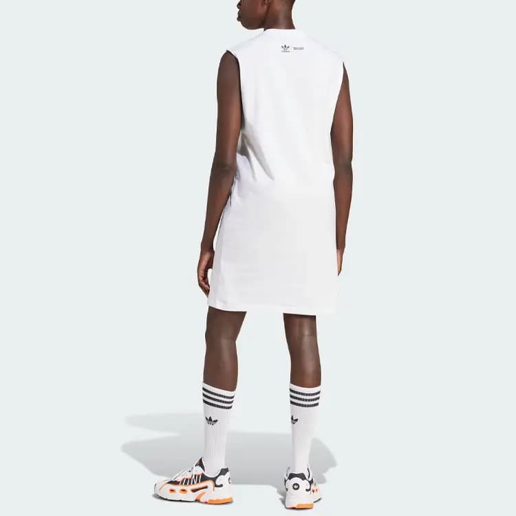 Adidas Originals Hello Kitty Collaboration Cinnamoroll Tank Dress Sleeveless Dress Women's White 3