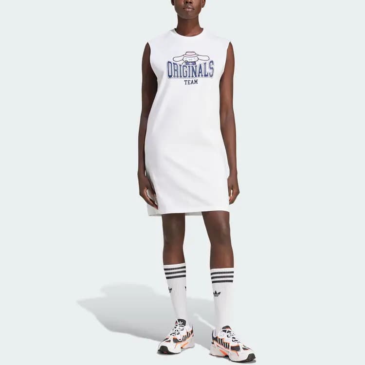 Adidas Originals Hello Kitty Collaboration Cinnamoroll Tank Dress Sleeveless Dress Women's White 2