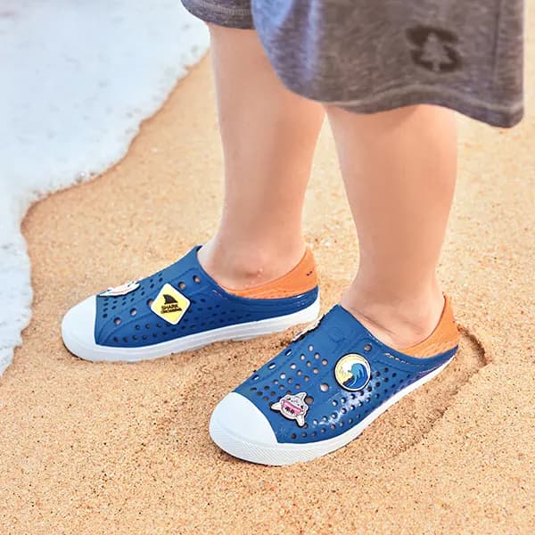 Skechers Foamies Uşaq Sandalları Göy/Narıncı 9