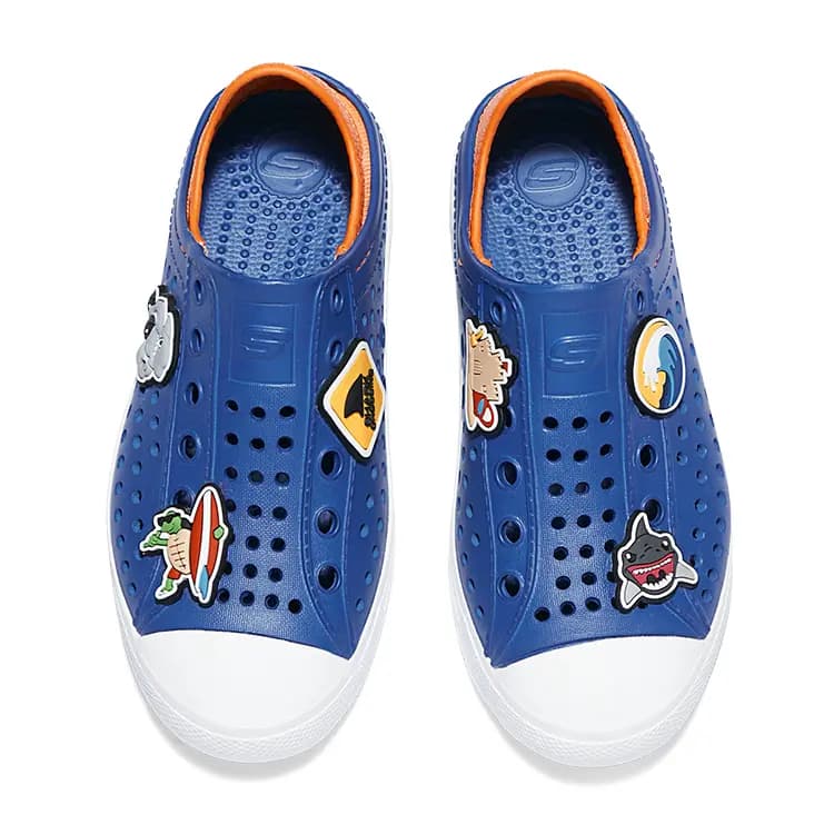 Skechers Foamies Uşaq Sandalları Göy/Narıncı 4