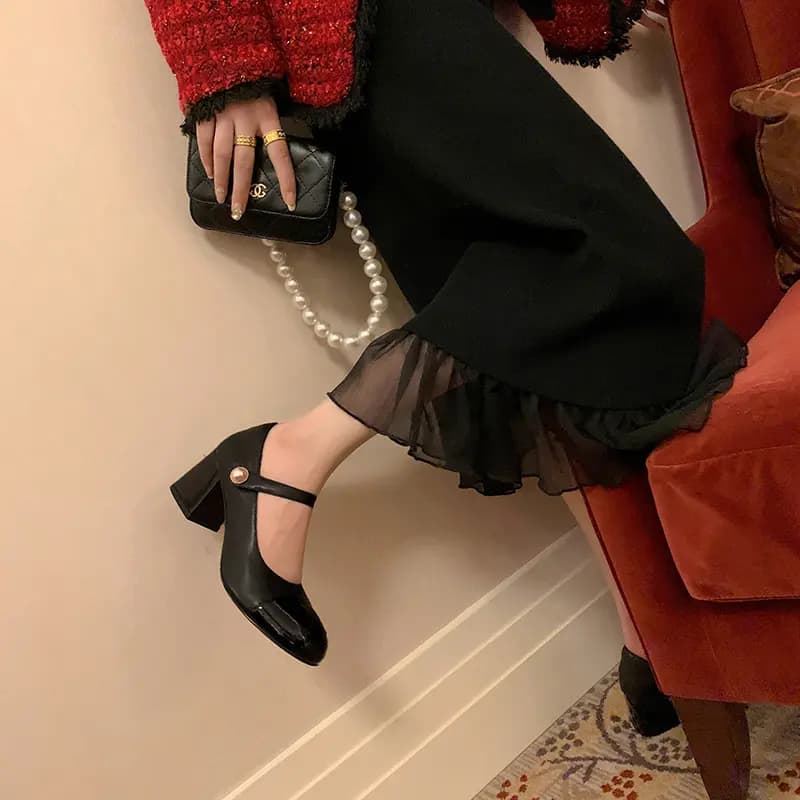 PWPJ Qadın Mary Jane Ayaqqabısı 25